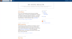 Desktop Screenshot of nohypehealth.blogspot.com