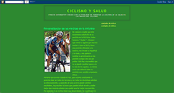 Desktop Screenshot of elciclismoylasalud.blogspot.com