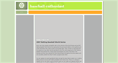 Desktop Screenshot of baseball-enthusiast.blogspot.com