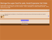 Tablet Screenshot of moringa4pets.blogspot.com