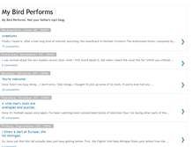 Tablet Screenshot of mybirdperforms.blogspot.com