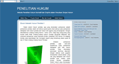 Desktop Screenshot of penelitian-hukum.blogspot.com