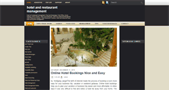 Desktop Screenshot of hotelandrestaurantmanagement.blogspot.com