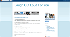 Desktop Screenshot of laughoutloudforyou.blogspot.com