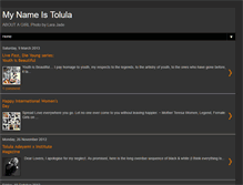 Tablet Screenshot of mynameistolula.blogspot.com
