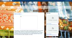 Desktop Screenshot of hablosobremimundo.blogspot.com