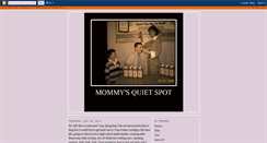 Desktop Screenshot of mommysquietspot.blogspot.com