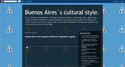 Desktop Screenshot of buenosairesculturalstyle.blogspot.com