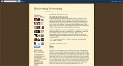 Desktop Screenshot of discoveringrecovering.blogspot.com