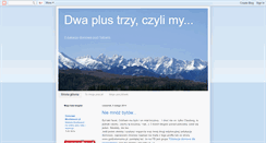 Desktop Screenshot of dwaplustrzy.blogspot.com
