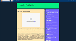 Desktop Screenshot of creativefertilization.blogspot.com