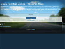 Tablet Screenshot of mostlyharmlessgames.blogspot.com