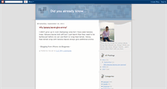 Desktop Screenshot of didyoualreadyknow.blogspot.com