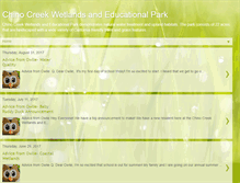 Tablet Screenshot of chinocreekwetlandsandeducationalpark.blogspot.com