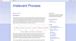 Desktop Screenshot of irrelevantprocess.blogspot.com