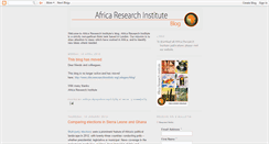 Desktop Screenshot of africaresearchinstitute.blogspot.com