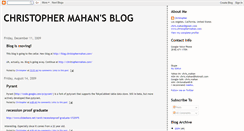 Desktop Screenshot of chrismahan.blogspot.com