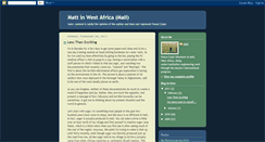 Desktop Screenshot of mattinwestafrica.blogspot.com