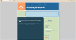 Desktop Screenshot of folcloreparatodos.blogspot.com