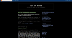Desktop Screenshot of boxofbirds.blogspot.com