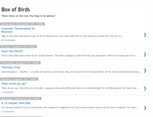 Tablet Screenshot of boxofbirds.blogspot.com