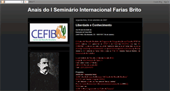 Desktop Screenshot of iseminariofariasbrito.blogspot.com