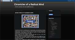 Desktop Screenshot of chroniclesofaradicalmind.blogspot.com