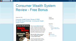 Desktop Screenshot of consumerwealthsystemreview-bonus-scam.blogspot.com