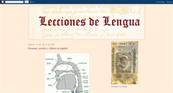 Desktop Screenshot of leccionesdelengua.blogspot.com