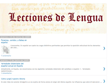 Tablet Screenshot of leccionesdelengua.blogspot.com