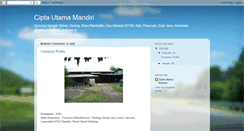 Desktop Screenshot of ciptautamamandiri.blogspot.com