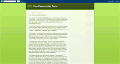 Desktop Screenshot of funpersonalityteststotake.blogspot.com