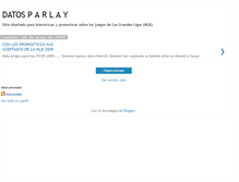 Tablet Screenshot of datosparlay.blogspot.com