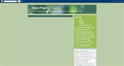 Desktop Screenshot of phd-progress.blogspot.com