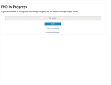 Tablet Screenshot of phd-progress.blogspot.com