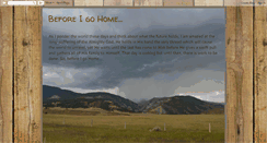 Desktop Screenshot of beforeigohome.blogspot.com