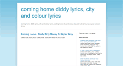 Desktop Screenshot of cominghomediddylyrics.blogspot.com