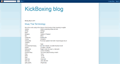 Desktop Screenshot of kickboxing-blog.blogspot.com