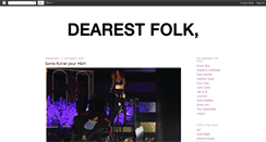 Desktop Screenshot of dearestfolk.blogspot.com