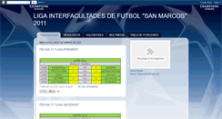 Desktop Screenshot of ligainterfacultadesdefutbolunmsm.blogspot.com