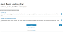 Tablet Screenshot of most-goodlooking-car.blogspot.com