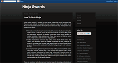 Desktop Screenshot of ninja-swords.blogspot.com