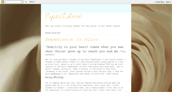 Desktop Screenshot of expect-love.blogspot.com