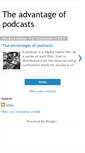 Mobile Screenshot of advantagesofpodcasts.blogspot.com