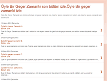 Tablet Screenshot of oylebirgecerzamanki-sonbolumizle.blogspot.com