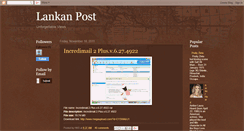 Desktop Screenshot of lankanpost.blogspot.com