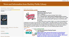 Desktop Screenshot of hackleypubliclibrary.blogspot.com