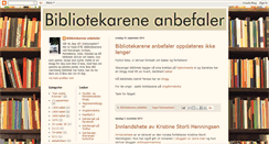 Desktop Screenshot of bibliotekareneanbefaler.blogspot.com