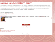 Tablet Screenshot of maravilhasdoespiritosanto.blogspot.com