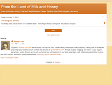 Tablet Screenshot of fromthelandofmilkandhoney.blogspot.com